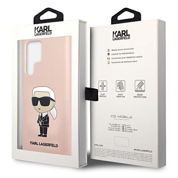 Karl Lagerfeld Ikonik Samsung Galaxy S23 Ultra 5G Silikone Cover - Pink