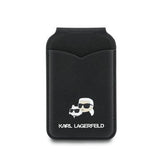 Karl Lagerfeld Karl & Choupette magnetisk kortholder med stativ og spejl - sort