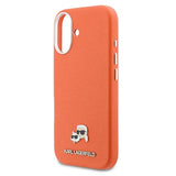 iPhone 17 Karl Lagerfeld Karl and Choupette Heads Pins Cover - MagSafe-kompatibelt - orange