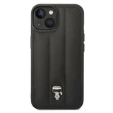 Karl Lagerfeld Quilted Puffy Ikonik Logo iPhone 14 Hybrid Cover - Sort