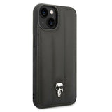 Karl Lagerfeld Quilted Puffy Ikonik Logo iPhone 14 Hybrid Cover - Sort