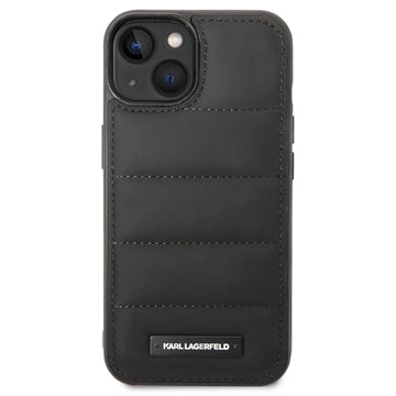 Karl Lagerfeld Quilted Puffy Metal Logo iPhone 14 Plus Cover - Sort