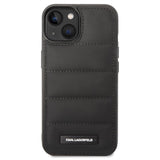 Karl Lagerfeld Quilted Puffy Metal Logo iPhone 14 Plus Cover - Sort