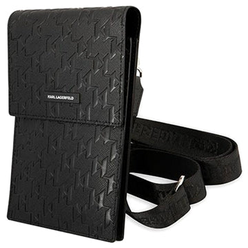 Karl Lagerfeld Smartphone Skuldertaske - Monogram Plate - Sort