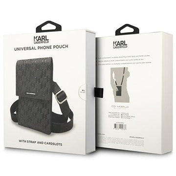 Karl Lagerfeld Smartphone Skuldertaske - Monogram Plate - Sort