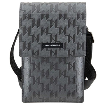 Karl Lagerfeld Smartphone Skuldertaske - Monogram Plate - Sølv