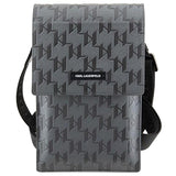 Karl Lagerfeld Smartphone Skuldertaske - Monogram Plate - Sølv
