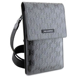 Karl Lagerfeld Smartphone Skuldertaske - Monogram Plate - Sølv