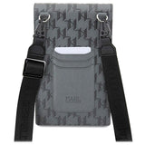 Karl Lagerfeld Smartphone Skuldertaske - Monogram Plate - Sølv