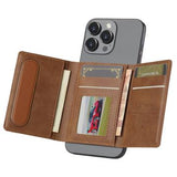LC.IMEEKE Magnetisk kortholder med kickstand-funktion - Brun
