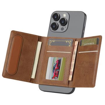 LC.IMEEKE Magnetisk kortholder med kickstand-funktion - Brun