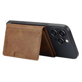 LC.IMEEKE Magnetisk kortholder med kickstand-funktion - Brun