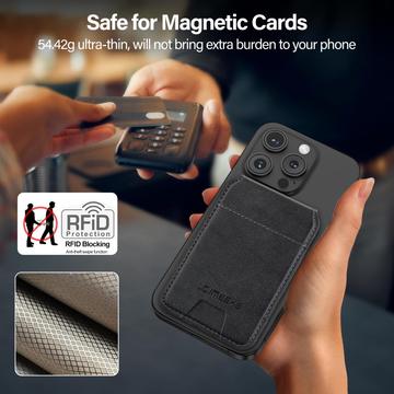 LC.IMEEKE RFID-blokerende magnetisk kortholder med kickstand - sort