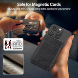 LC.IMEEKE RFID-blokerende magnetisk kortholder med kickstand - sort