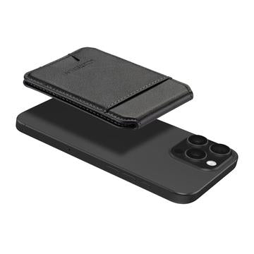 LC.IMEEKE RFID-blokerende magnetisk kortholder med kickstand - sort