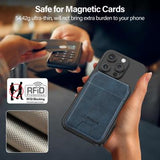 LC.IMEEKE RFID-blokerende magnetisk kortholder med kickstand - blå