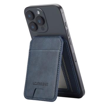 LC.IMEEKE RFID-blokerende magnetisk kortholder med kickstand - blå
