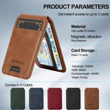 LC.IMEEKE RFID-blokerende magnetisk kortholder med kickstand - brun