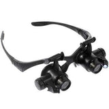 LED forstørrelsesbriller med flere linser 9892G - 10X, 15X, 20X, 25X