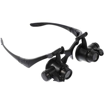 LED forstørrelsesbriller med flere linser 9892G - 10X, 15X, 20X, 25X