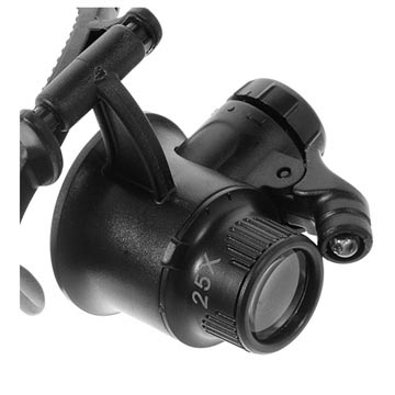 LED forstørrelsesbriller med flere linser 9892G - 10X, 15X, 20X, 25X