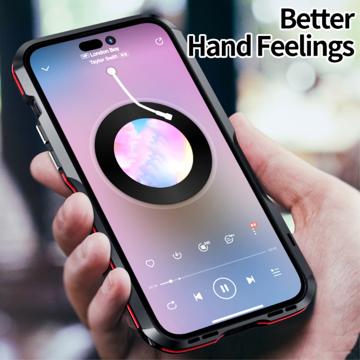Luphie Safe Lock iPhone 14 Pro Max Metal Bumper - Blå