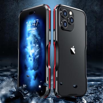 Luphie Safe Lock iPhone 14 Pro Max Metal Bumper - Guld