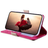 Lace Pattern Samsung Galaxy S23 5G Pung Cover - Hot pink