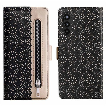 Lace Pattern Samsung Galaxy A13 5G Pung Cover - Sort