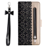 Lace Pattern Samsung Galaxy A13 5G Pung Cover - Sort