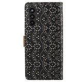 Lace Pattern Samsung Galaxy A13 5G Pung Cover - Sort