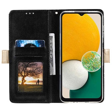Lace Pattern Samsung Galaxy A13 5G Pung Cover - Sort