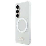 Samsung Galaxy S26 Lacoste Frosted Finish Gold Logo Hybrid Cover - MagSafe-kompatibel - Hvid