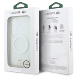 Samsung Galaxy S26 Lacoste Frosted Finish Gold Logo Hybrid Cover - MagSafe-kompatibel - Hvid
