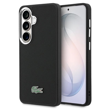 Samsung Galaxy S26+ Lacoste Iconic Petit Pique Metal Logo Cover - MagSafe-kompatibelt - Sort