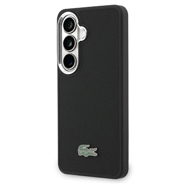 Samsung Galaxy S26+ Lacoste Iconic Petit Pique Metal Logo Cover - MagSafe-kompatibelt - Sort