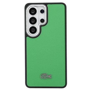 Samsung Galaxy S26 Ultra Lacoste Iconic Petit Pique Metal Logo Cover - MagSafe-kompatibelt - Grøn