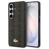 Samsung Galaxy S26+ Lacoste PVC Blend Monogram Gold Logo magnetisk cover - Brun