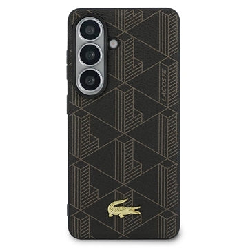 Samsung Galaxy S26+ Lacoste PVC Blend Monogram Gold Logo magnetisk cover - Brun