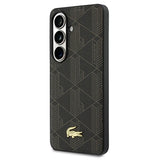 Samsung Galaxy S26+ Lacoste PVC Blend Monogram Gold Logo magnetisk cover - Brun