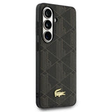 Samsung Galaxy S26+ Lacoste PVC Blend Monogram Gold Logo magnetisk cover - Brun