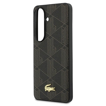Samsung Galaxy S26+ Lacoste PVC Blend Monogram Gold Logo magnetisk cover - Brun