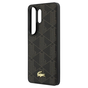 Samsung Galaxy S26 Ultra Lacoste PVC Blend Monogram Gold Logo magnetisk cover - Brun