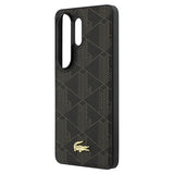 Samsung Galaxy S26 Ultra Lacoste PVC Blend Monogram Gold Logo magnetisk cover - Brun