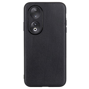 Honor 90 Læderbeklædt TPU Cover - Sort