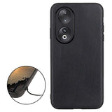 Honor 90 Læderbeklædt TPU Cover - Sort