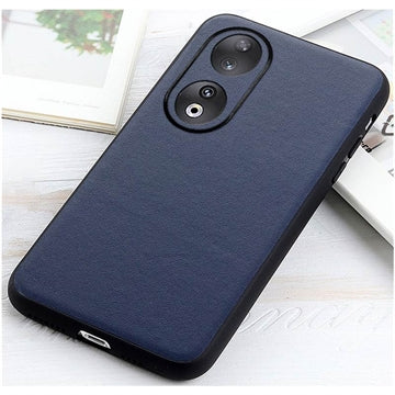 Honor 90 Læderbeklædt TPU Cover - Blå