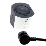 Legrand 049412 Stikdåse 2x2P+T med trådløs oplader - 10A/2m - Hvid / Sort