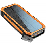 Lippa 20000mAh Solcelle Powerbank - PD 18W - Sort