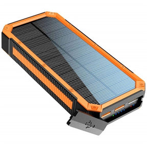 Lippa 20000mAh Solcelle Powerbank - PD 18W - Sort
